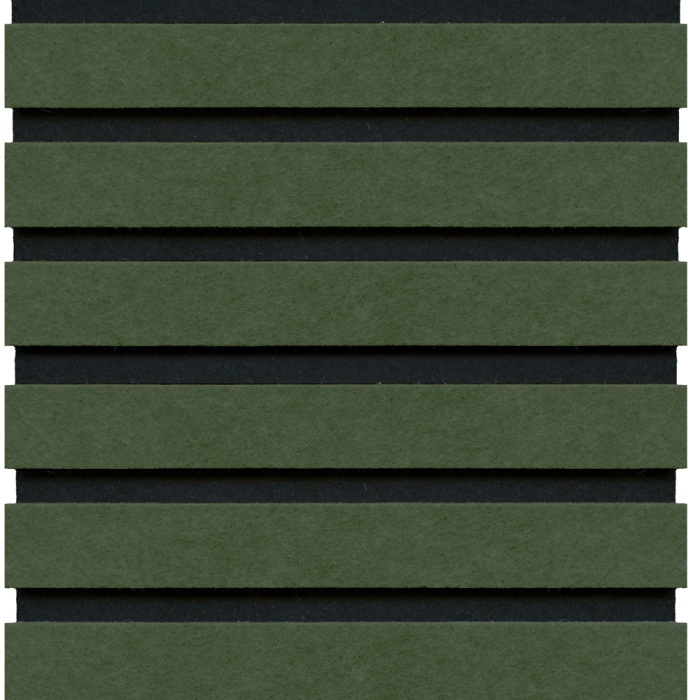 Panou riflat fonoabsorbant din fetru, Green, 240×60 cm (riflaje)