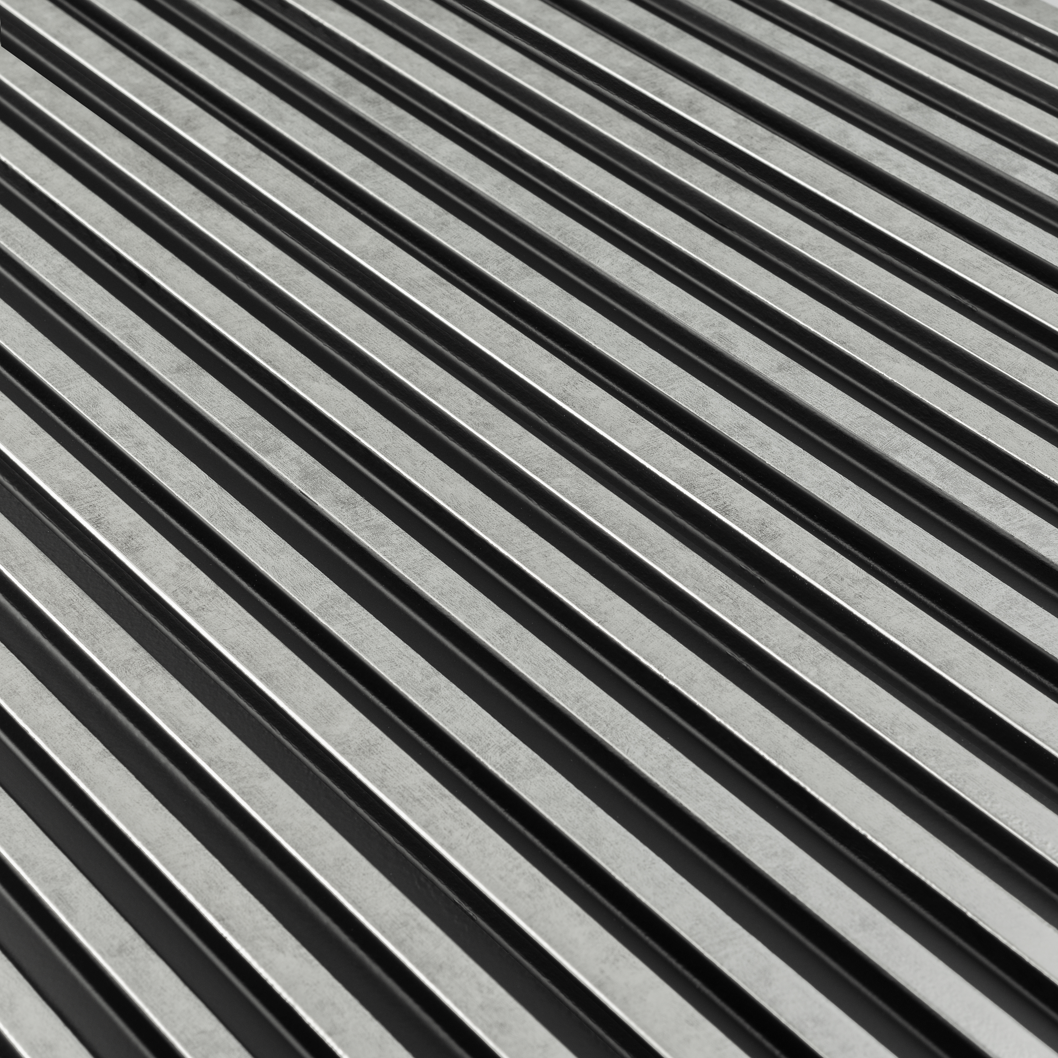 Panou riflat 3d asti, silver, 270x12.2cm, lamelio 