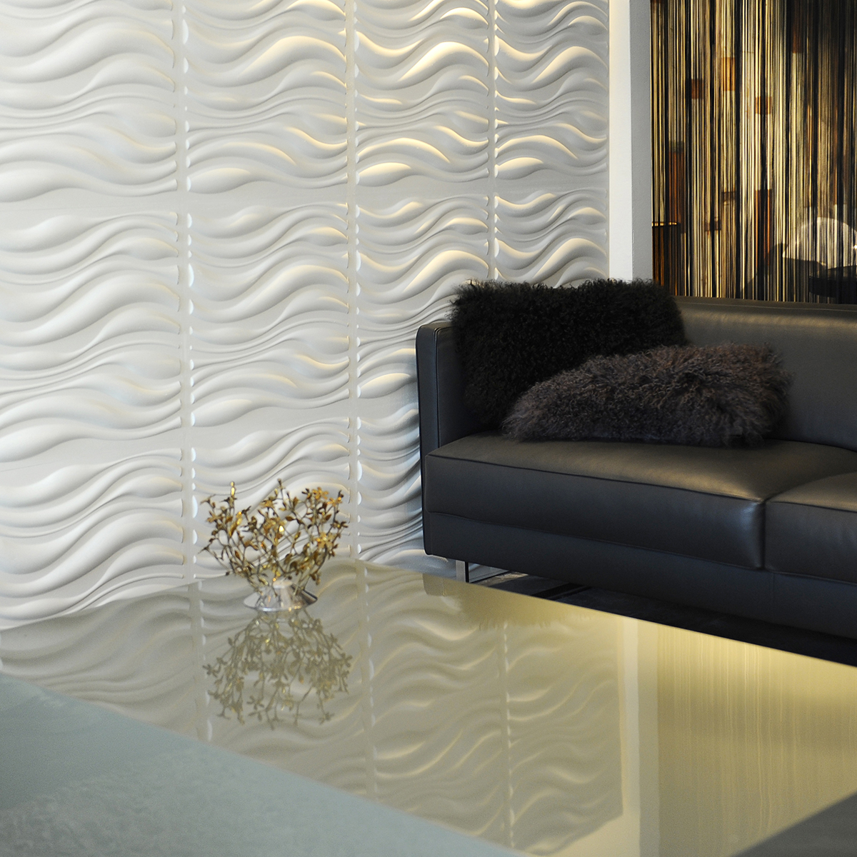 Panouri decorative 3D Waves, WallArt, 12 placi 50x50cm WallArt