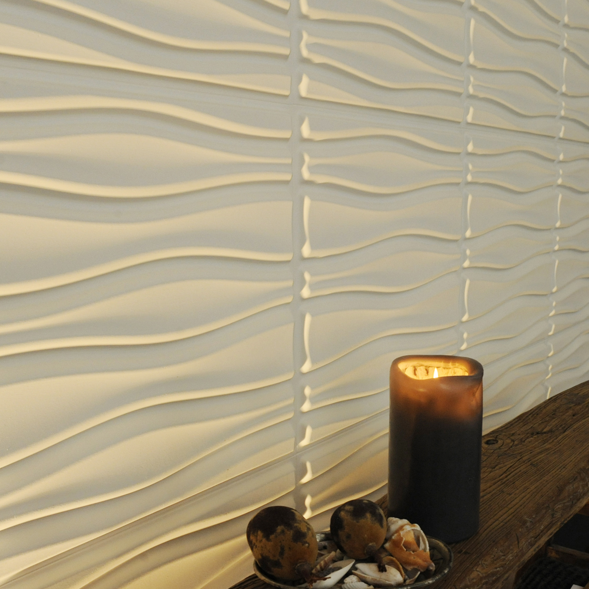 Panouri decorative 3D Flows, WallArt, 12 placi 50x50cm