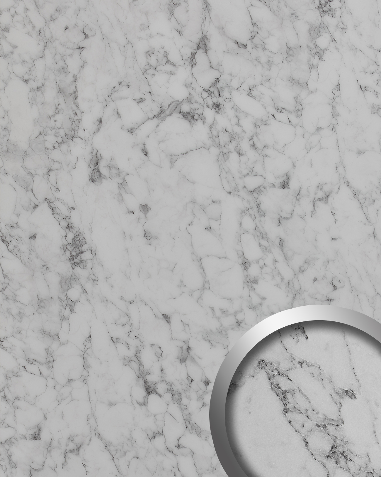 Panou decorativ marble white 19338, wallface, autocolant 