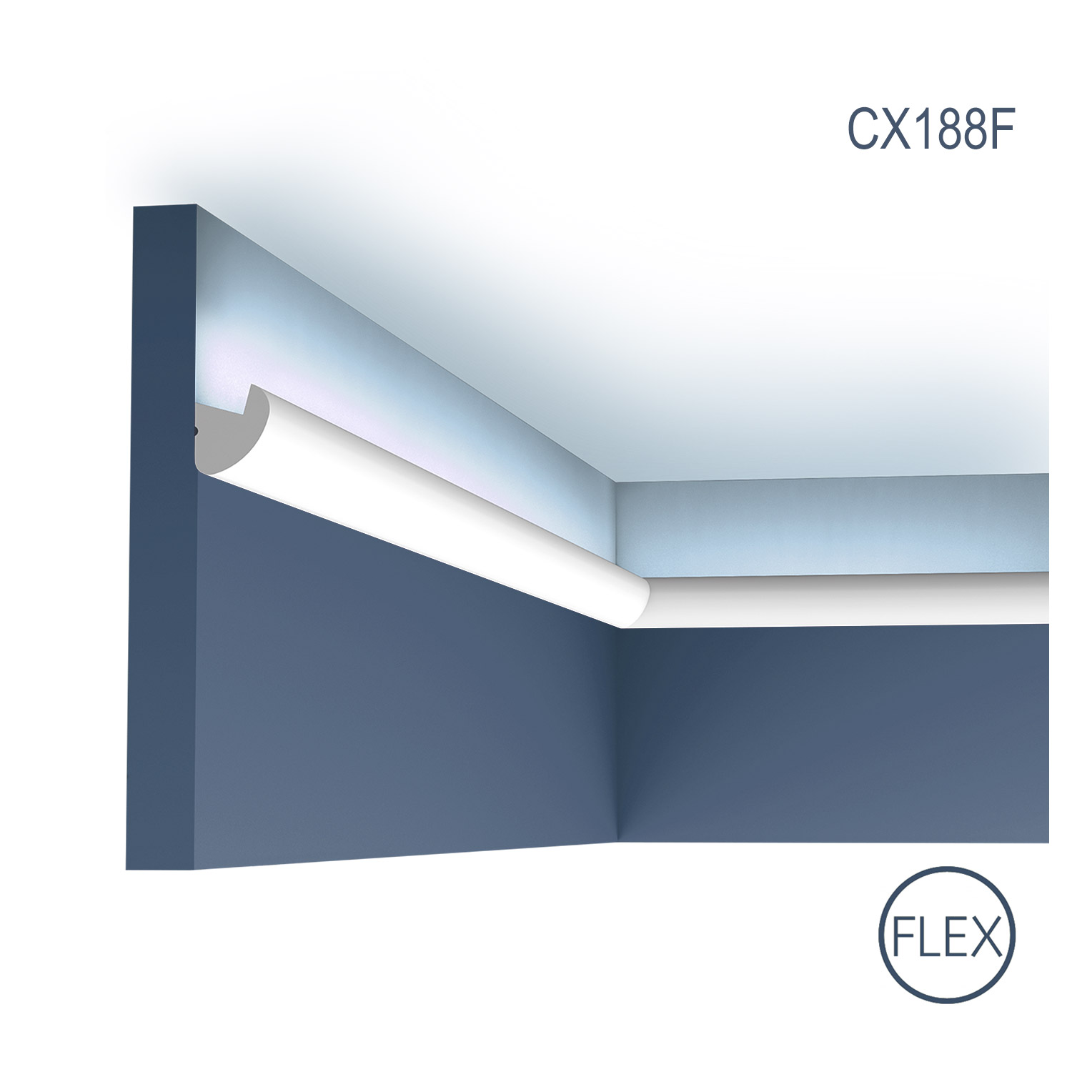 Cornisa Flex Axxent CX188F, Dimensiuni: 200 X 3 X 3.4 cm, Orac Decor
