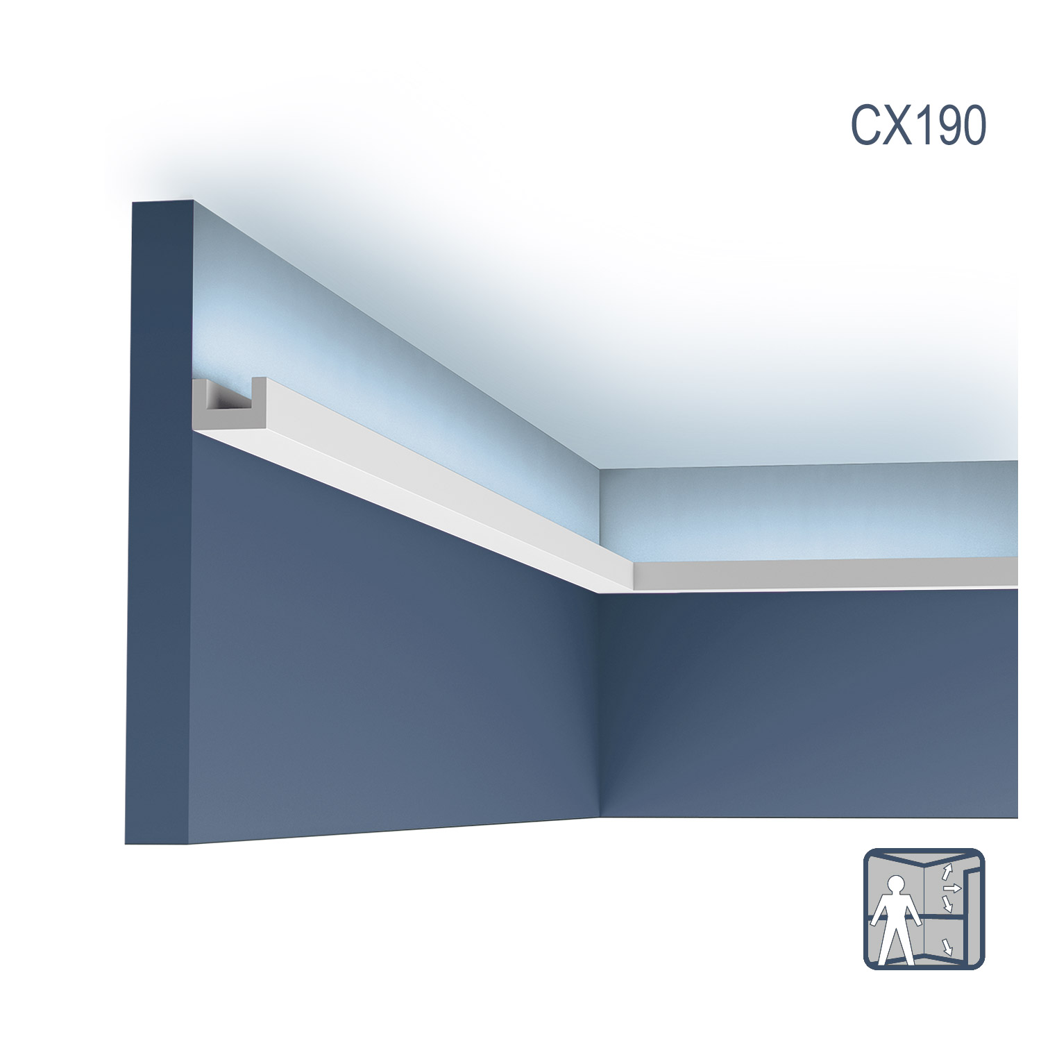 Cornisa Axxent CX190, Dimensiuni: 200 X 2 X 3 cm, Orac Decor Orac Decor