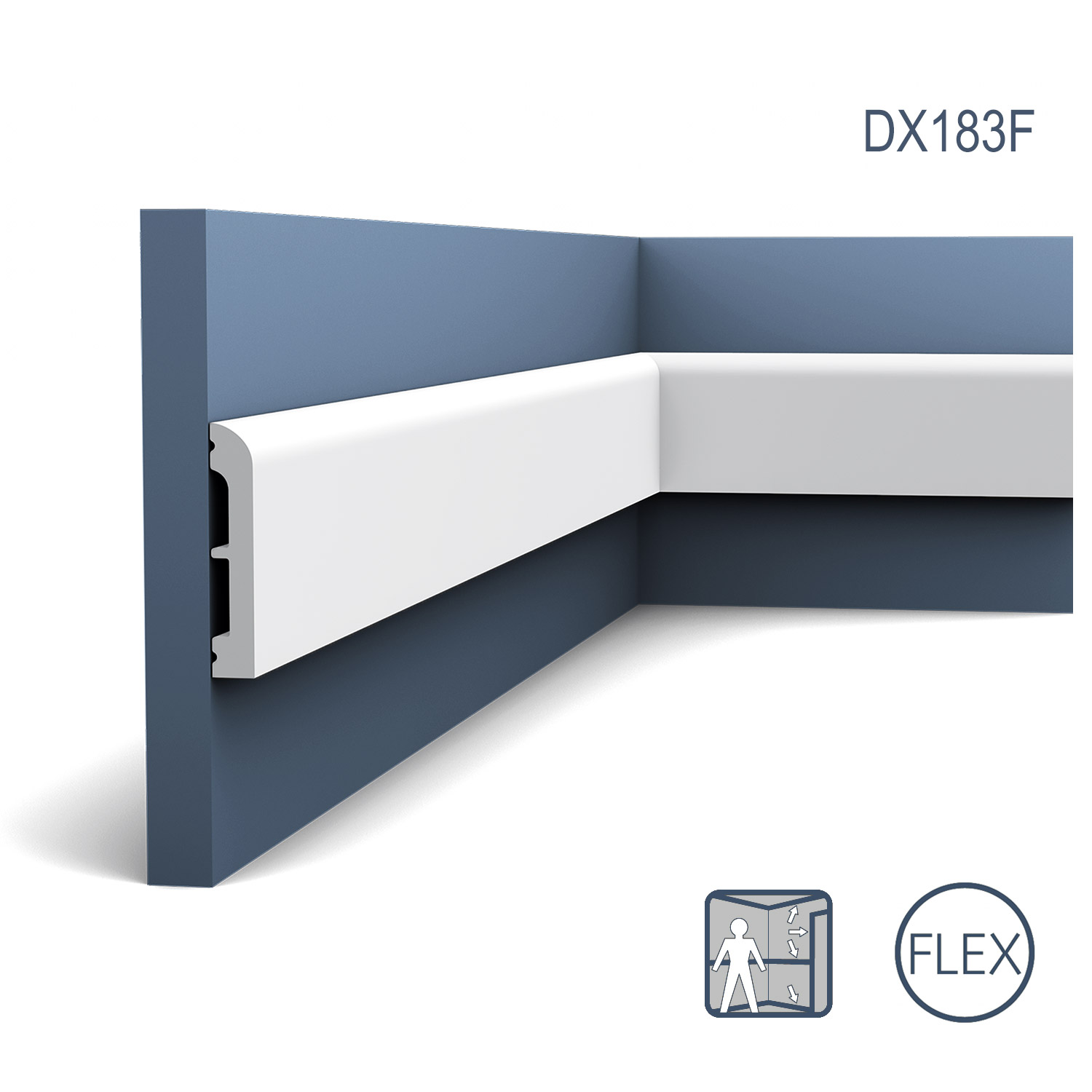 Plinta Flex Axxent SX183F, Dimensiuni: 200 X 1.3 X 7.5 cm, Orac Decor Orac Decor