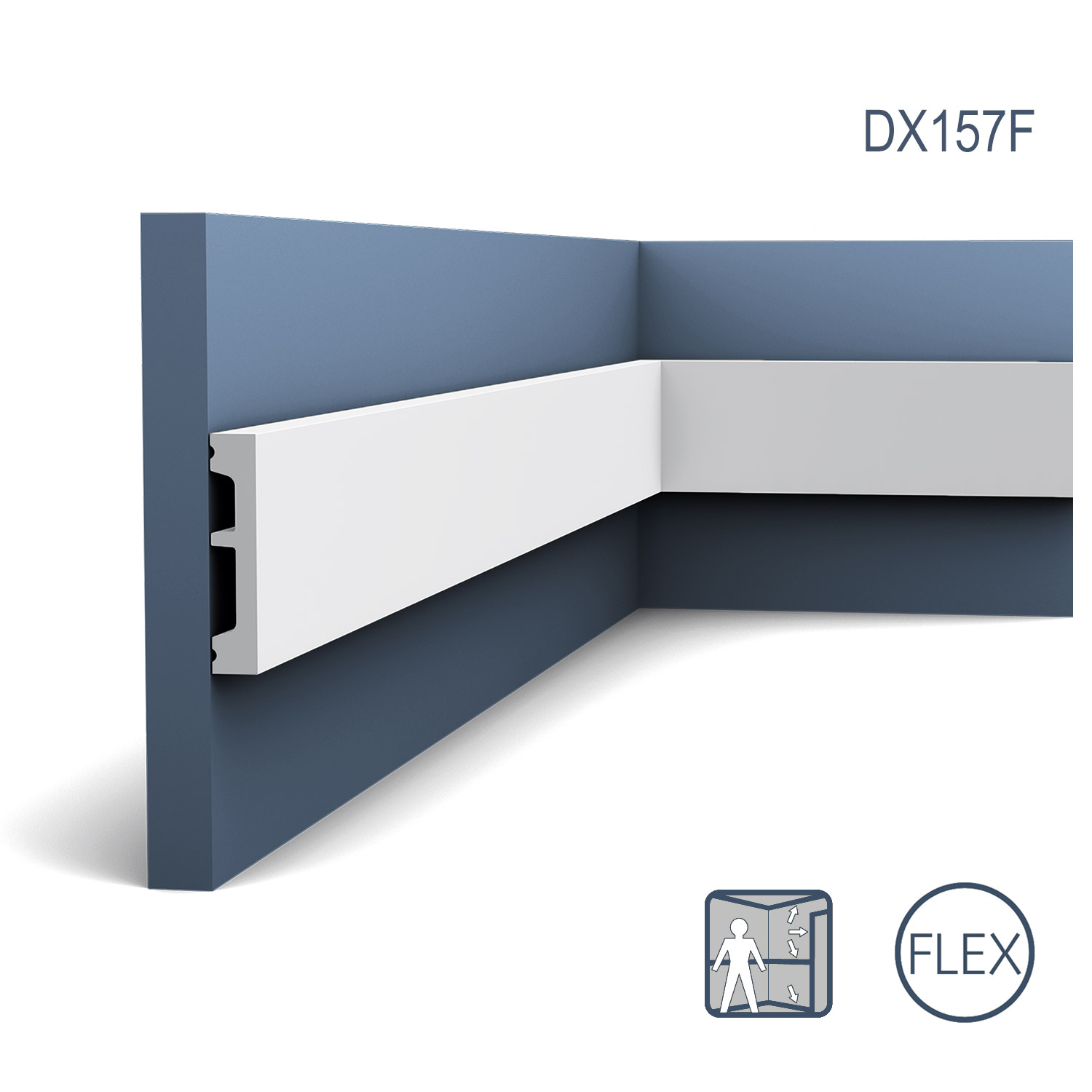 Plinta Flex Axxent SX157F, Dimensiuni: 200 X 1.3 X 6.6 cm, Orac Decor Orac Decor