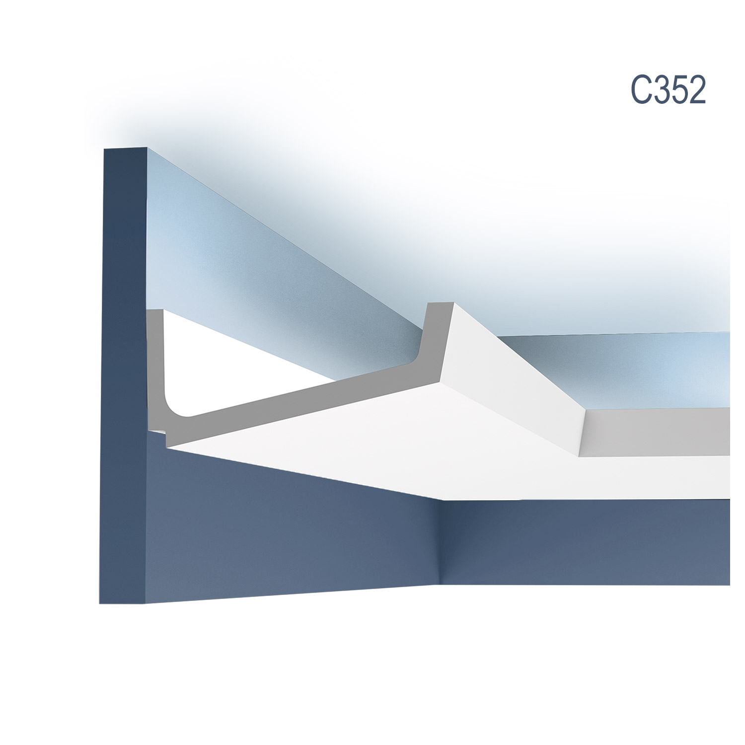 Cornisa Luxxus C352, Dimensiuni: 200 X 7.6 X 17.1 cm, Orac Decor