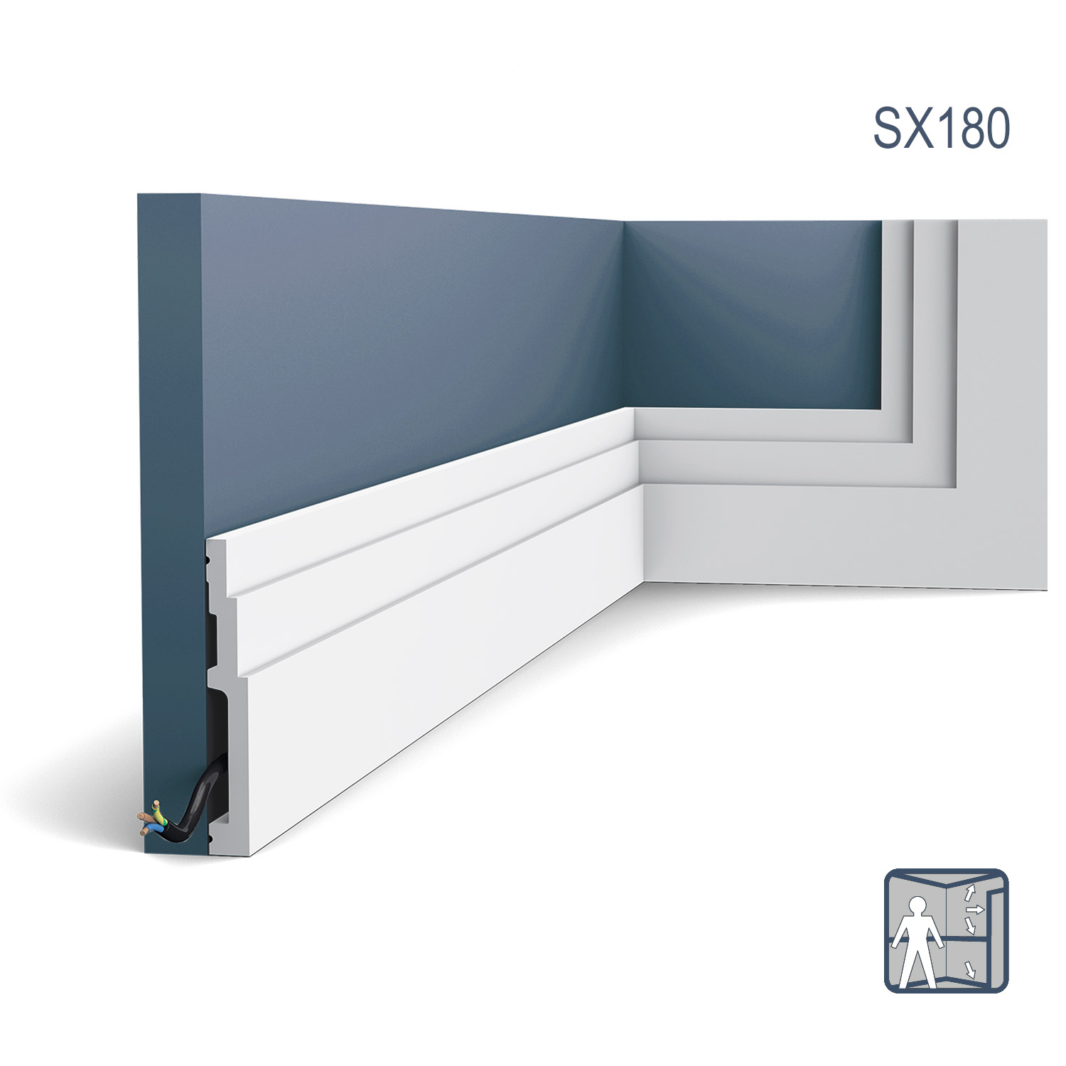 Plinta Modern SX180, Dimensiuni: 200 X 12 X 1.6 cm, Orac Decor Orac Decor