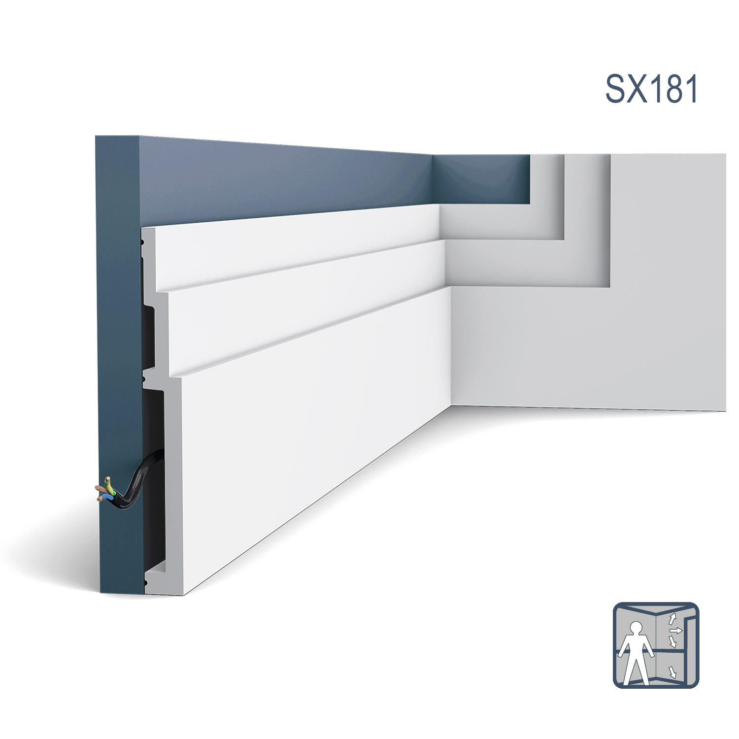 Plinta Modern SX181, Dimensiuni: 200 X 20 X 2.2 cm, Orac Decor