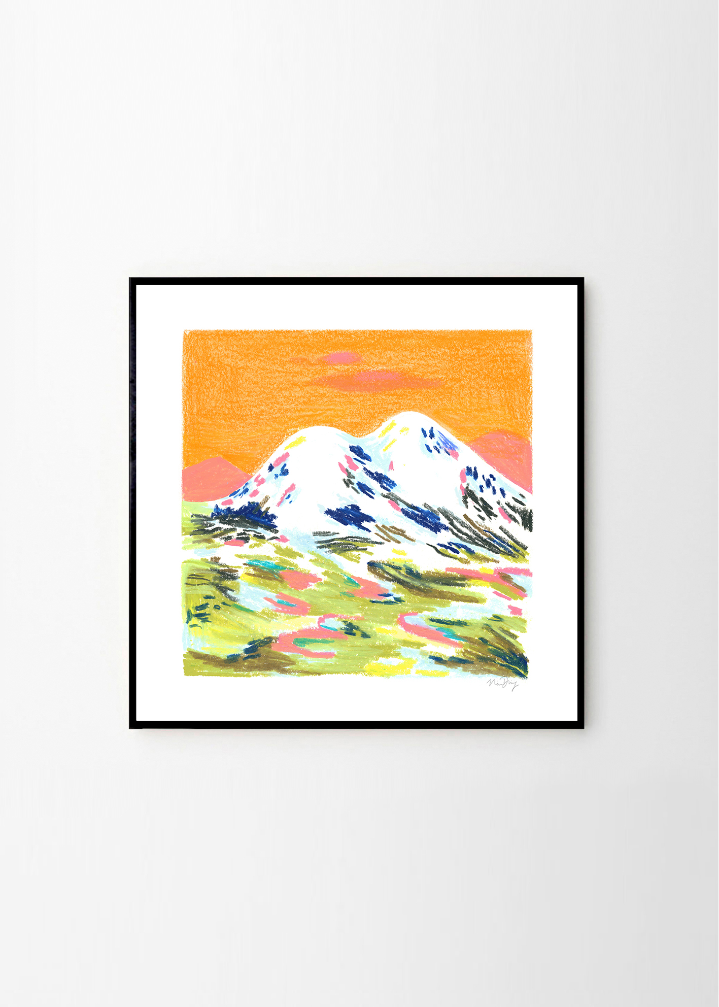 Poster/Tablou Orange Mountain, Nina Dissing