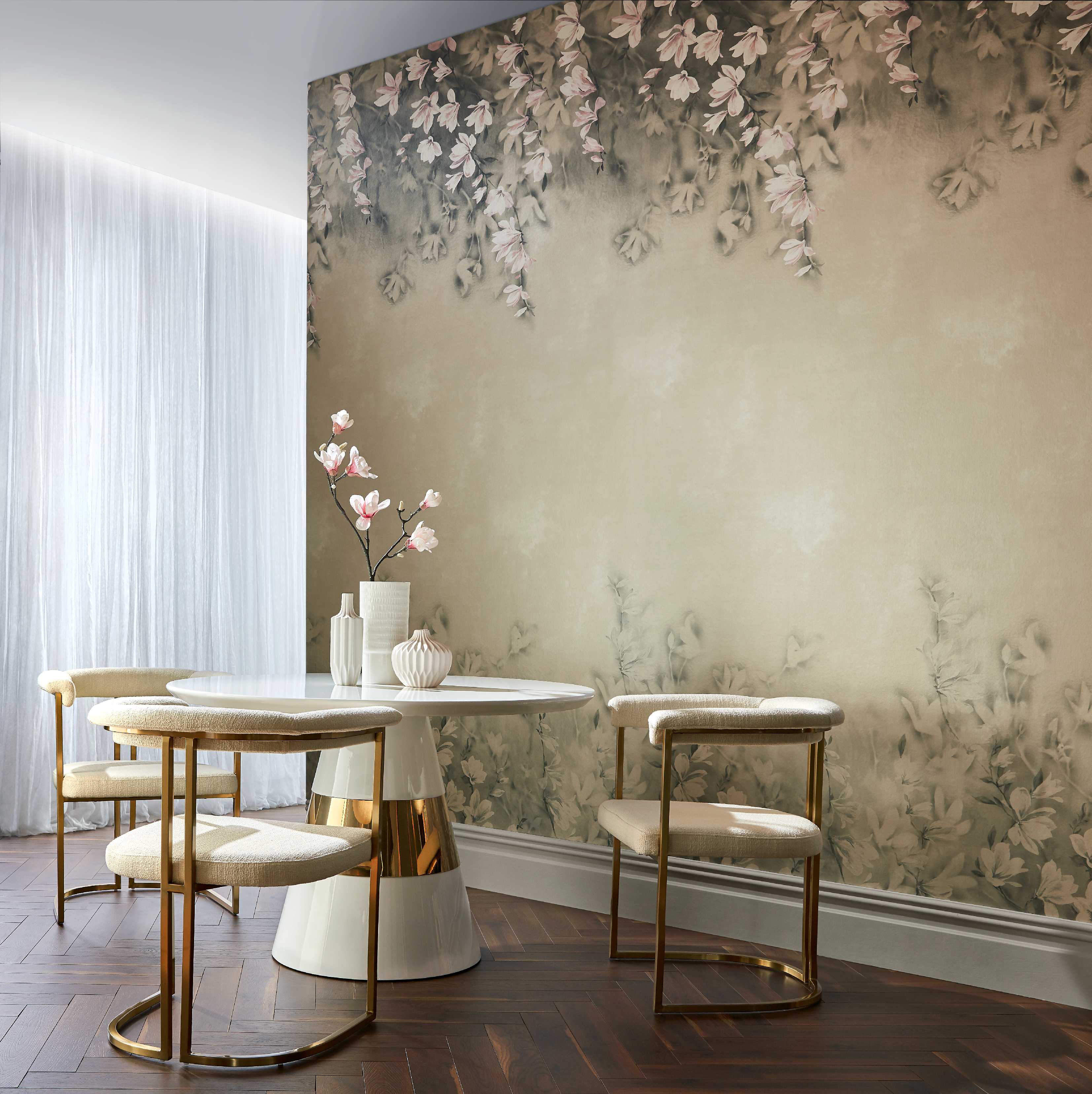 Tapet Trailing Magnolia, 1838 Wallcoverings, 6.5mp / rola 1838 Wallcoverings