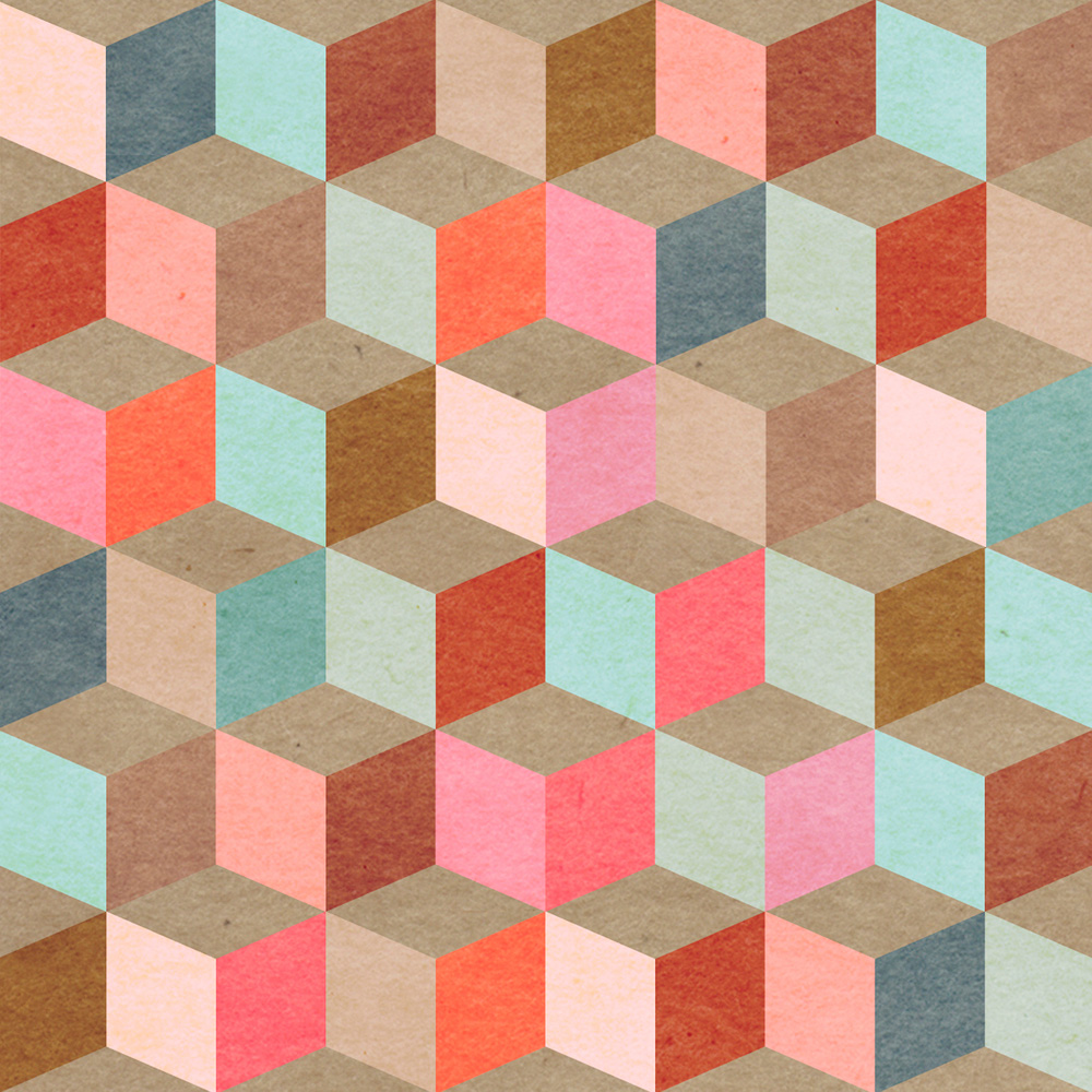 Tapet designer Pattern Coloured Geometry, MINDTHEGAP MINDTHEGAP