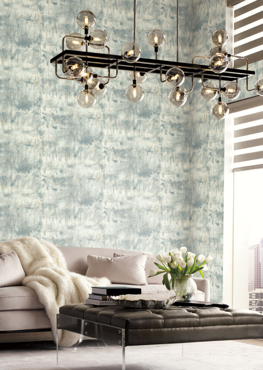 Tapet modern art, albastru/auriu, york wallcoverings, 5.6mp / rola 