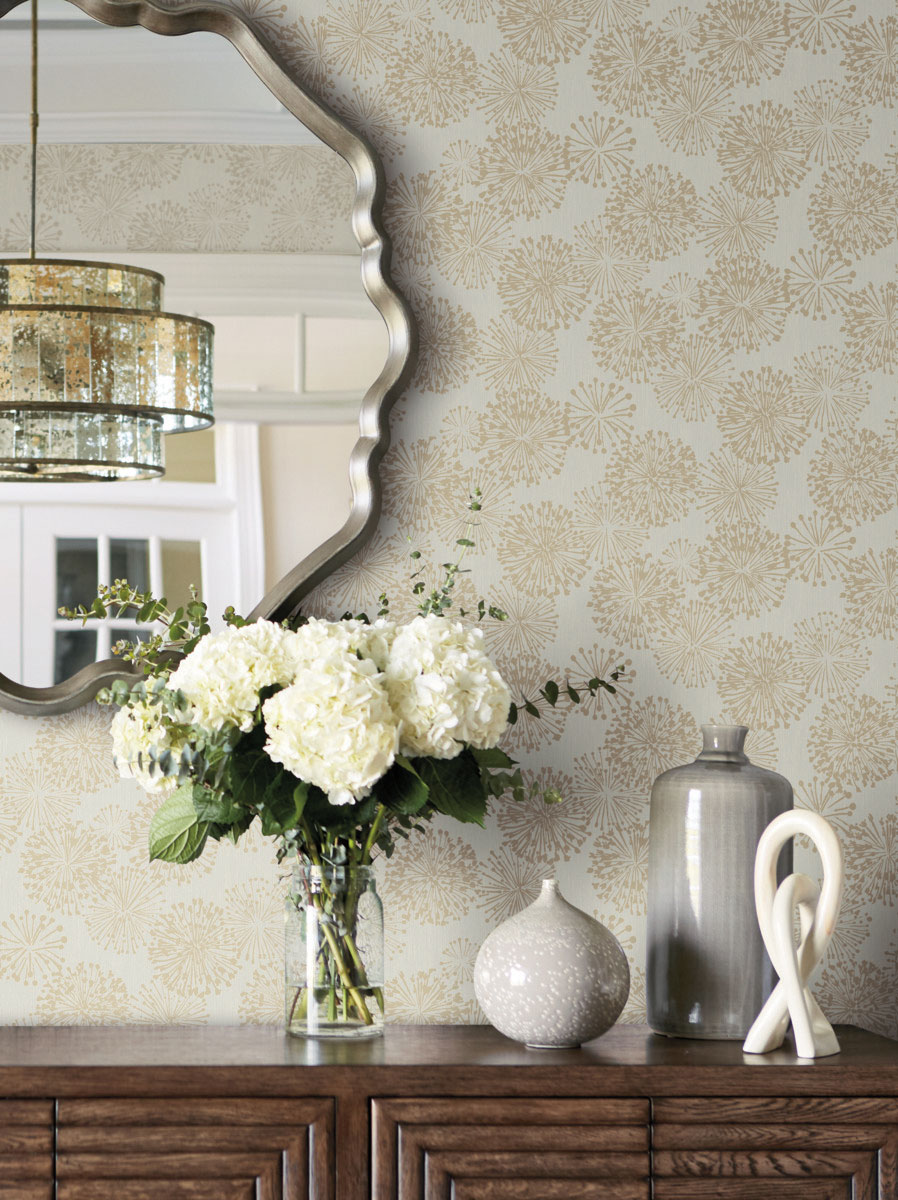 Tapet grandeur, taupe/glint, york wallcoverings, 5.6mp / rola 