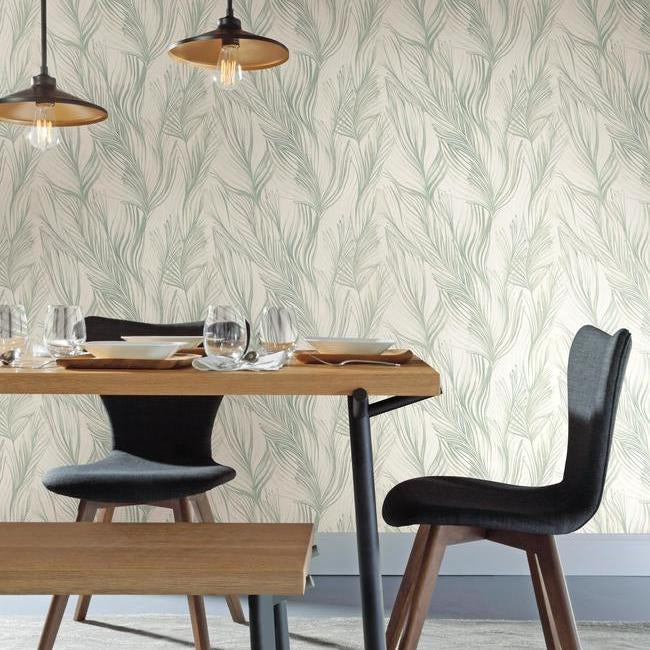 Tapet peaceful plume, bleu/argintiu, york wallcoverings, 5.6mp / rola 