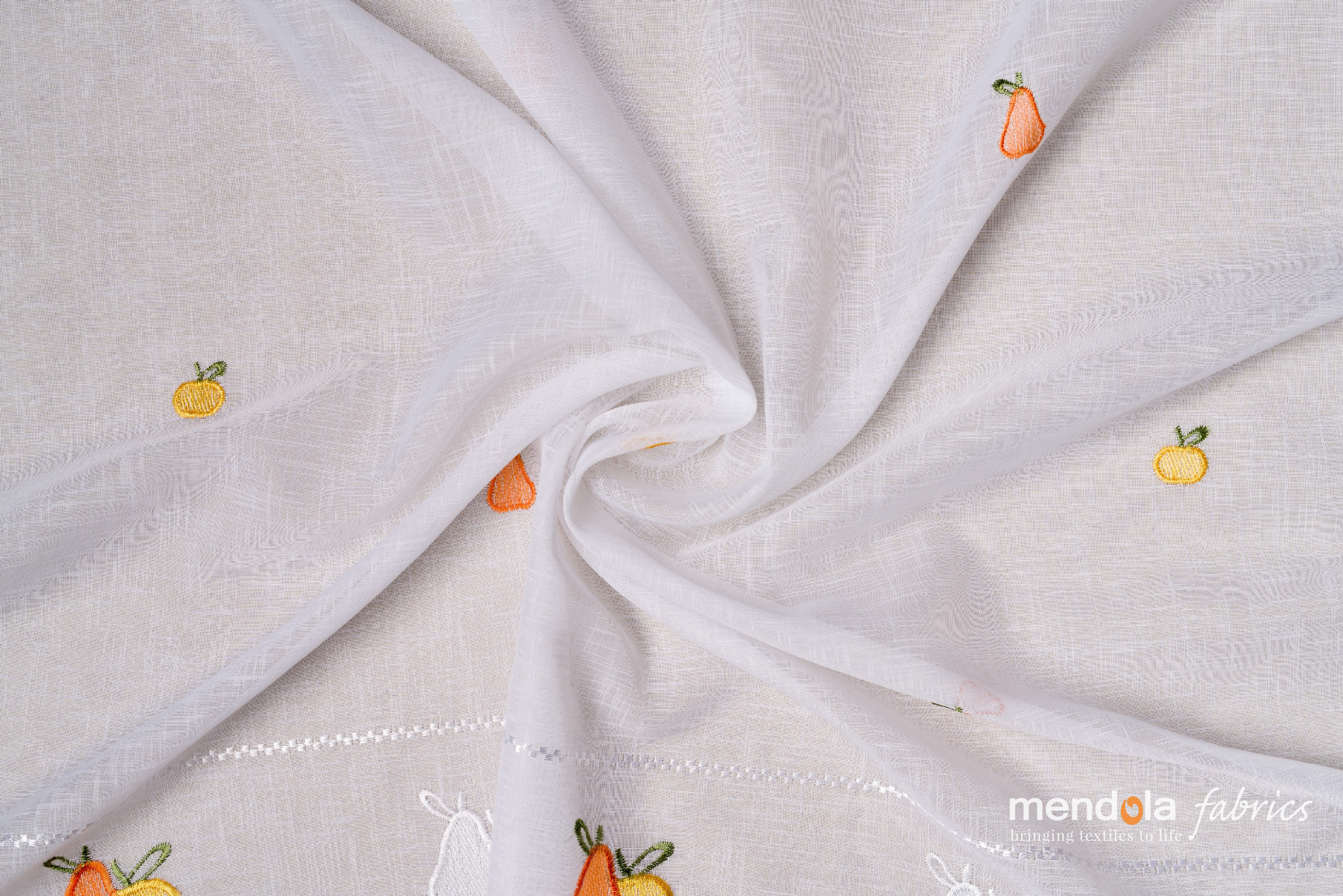Perdea Lorrie, Orange Mendola Fabrics