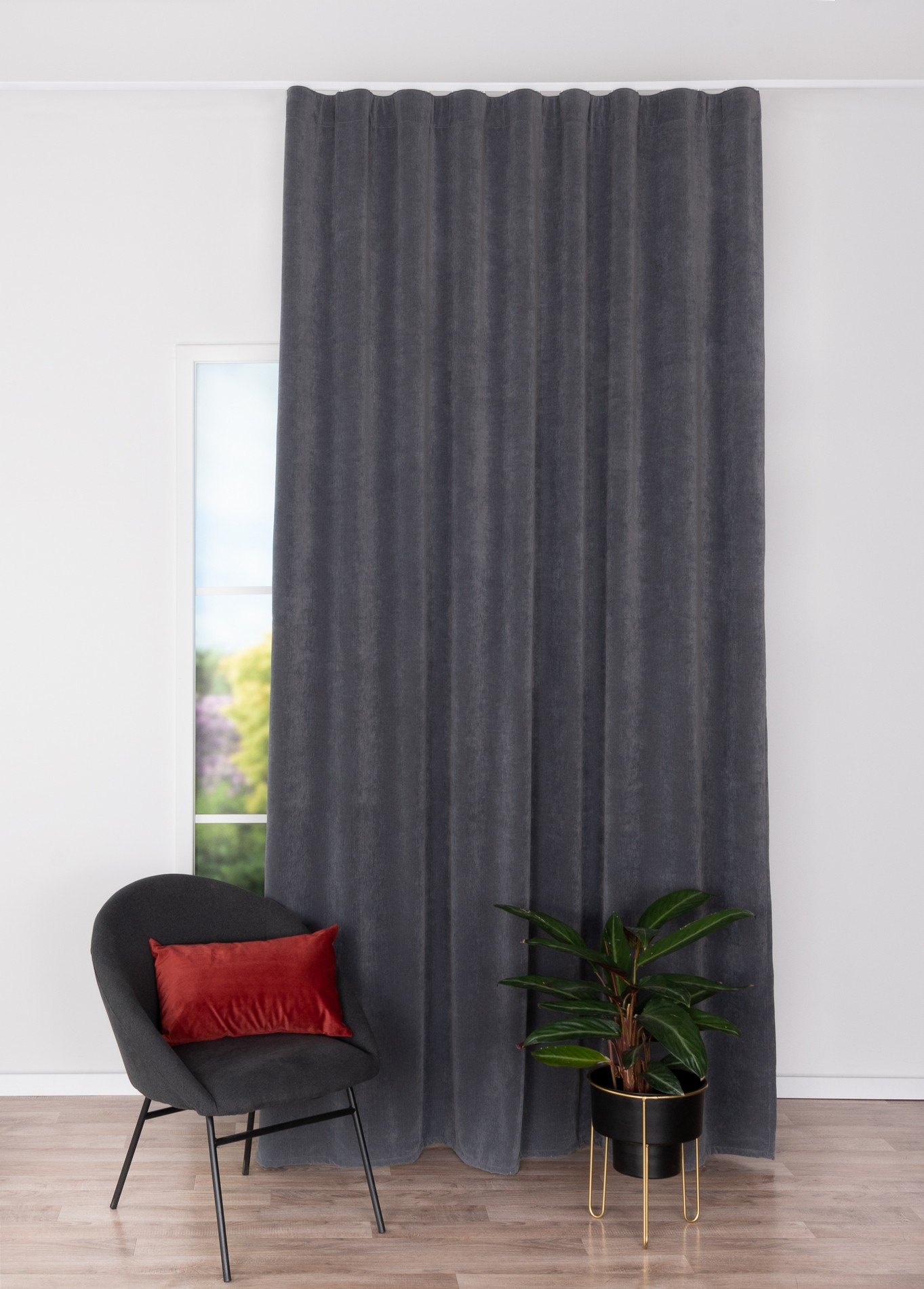Draperie ponte, gri 