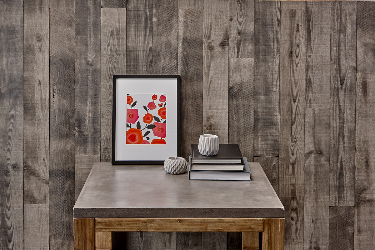 Panouri decorative din lemn barnwood - driftwood grey - 6 plăci 80x10x9.5 cm 