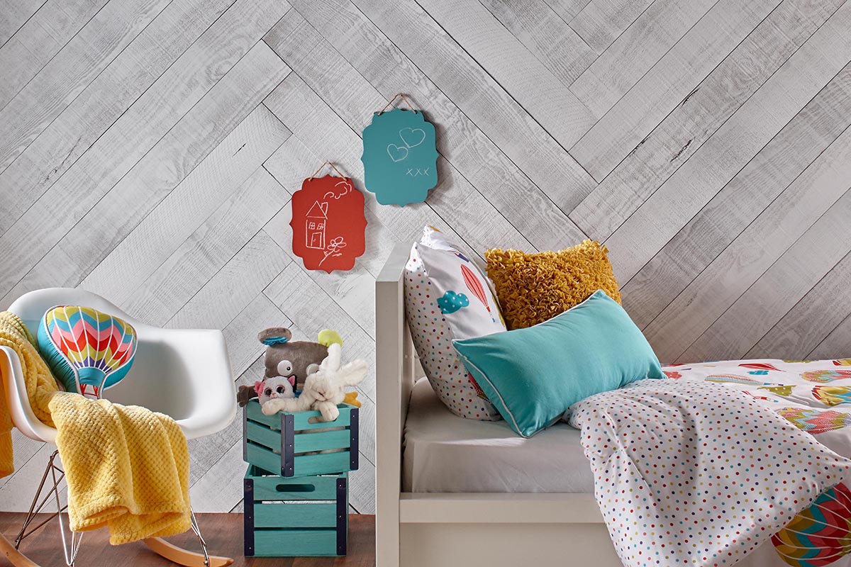 Panouri decorative din lemn barnwood - seashore white - 6 plăci 80x10x9.5 cm 