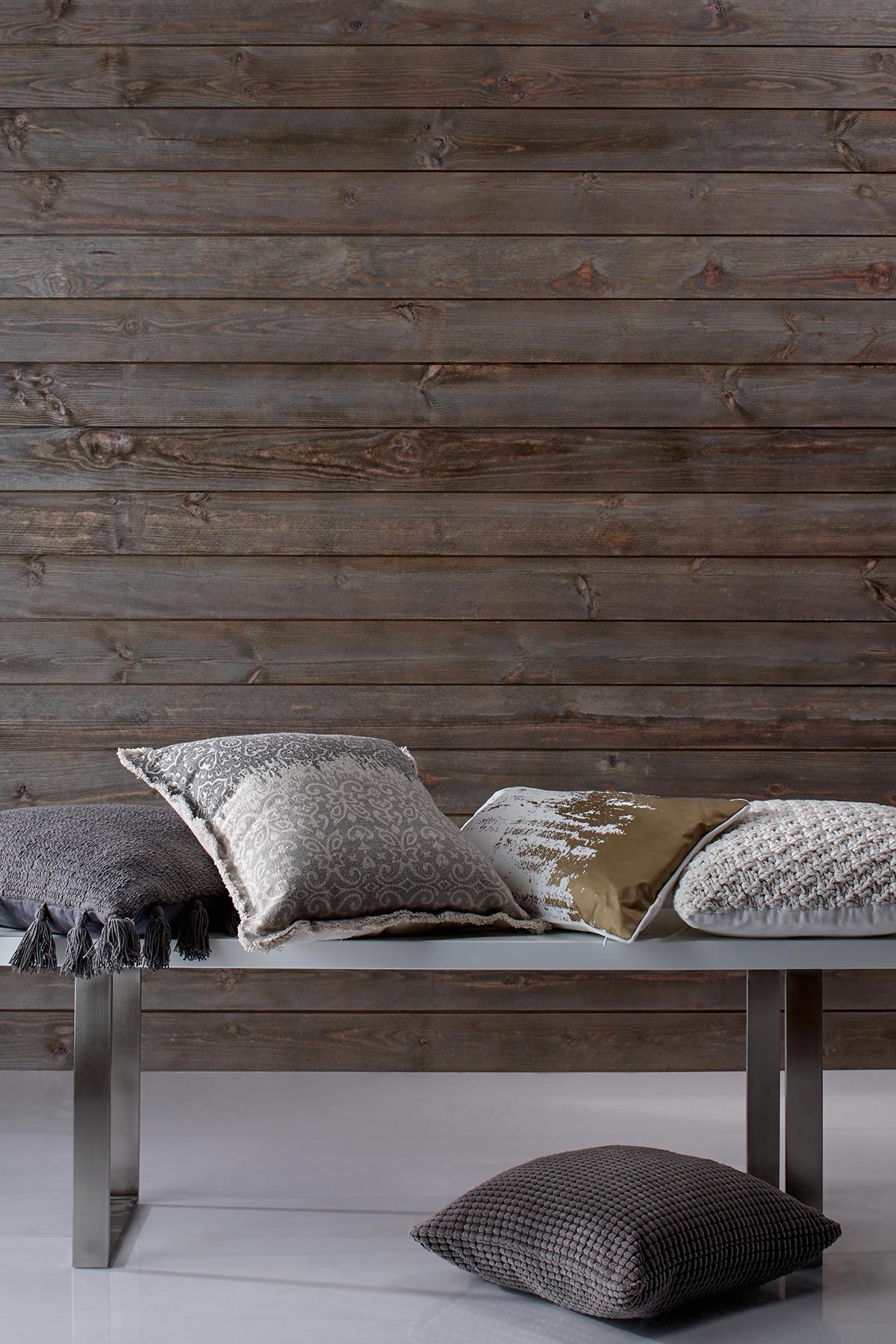 Panouri decorative din lemn shiplap - grey - 4 plăci 240x12.5x1.5 cm 